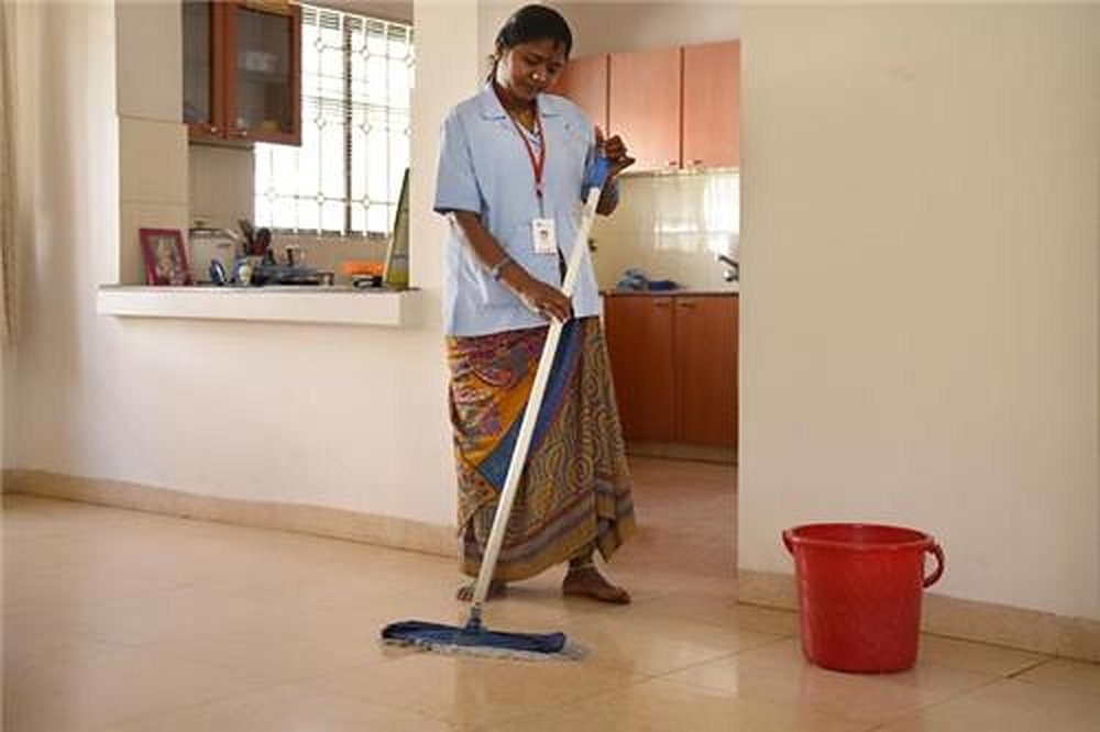 Home floor mopping
